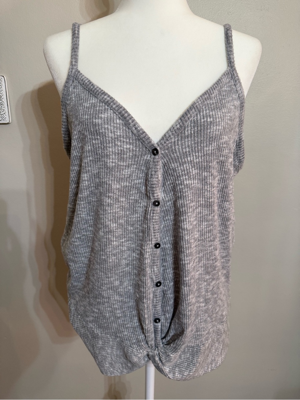 Maurices XL Gray Spaghetti Strap Tank